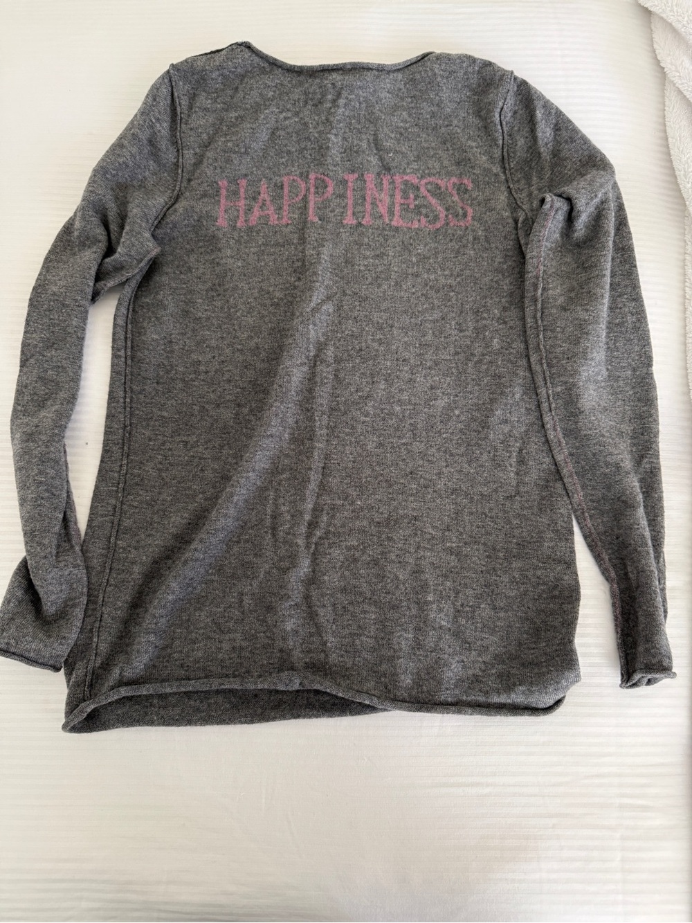 Zadig & Voltaire Gray and Pink Wool-Cashmere Sweater